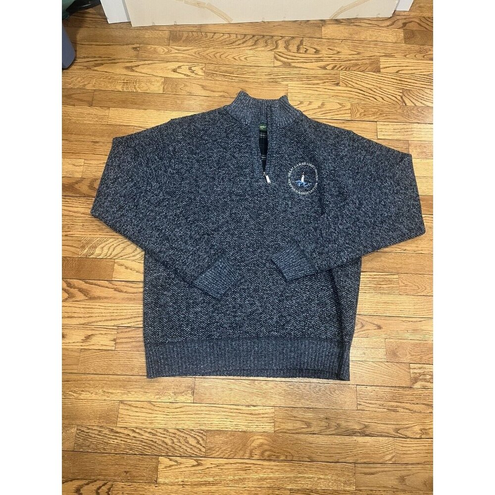 Great Lakes Lighthouse Keepers Association XL Blue Quarter zip Warm Fleece